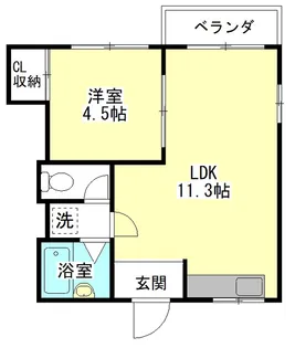 なみきコーポB【2階】の間取り