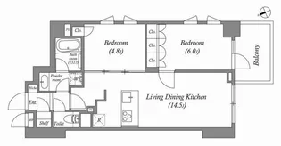 レジデンス渋谷富ヶ谷【5階】の間取り