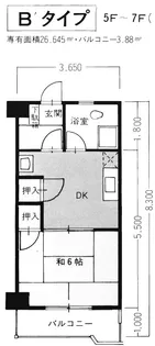 第二住吉ハイツ【7階】の間取り