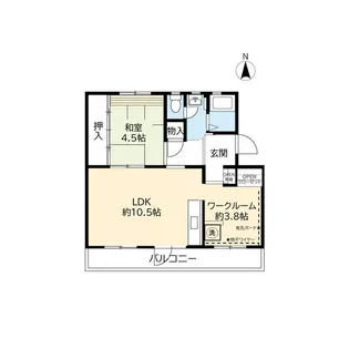 UR洛西新林【5階】の間取り