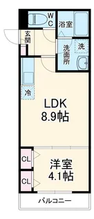 ジーメゾン春日部花積【2階】の間取り