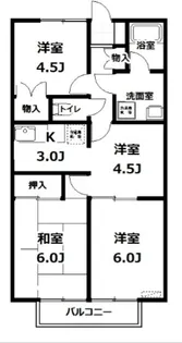 SプリメーロエスペランサB棟【2階】の間取り