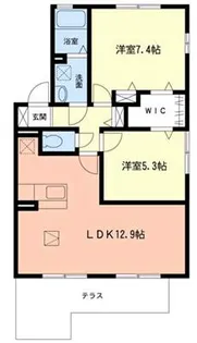 コートセルポアB【1階】の間取り