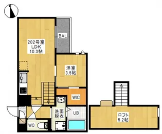 GRANDTIC後楽園【2階】の間取り