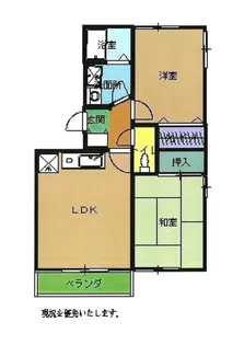 2LDKの間取り画像