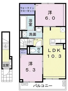 オアシス II【2階】の間取り