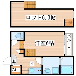 ソレイユ仙台【1階】の間取り
