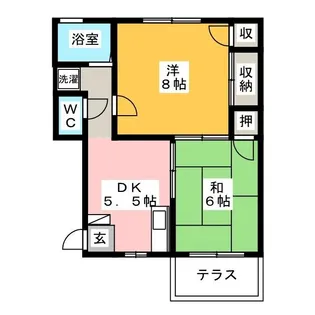 ビューコート【1階】の間取り