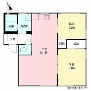 ディアスクレストA【2階】の間取り