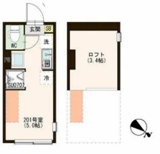 東京都杉並区和泉1【アパート】の間取り