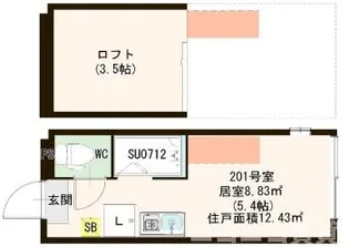 東京都板橋区清水町【アパート】の間取り