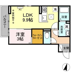 新潟県新潟市西区山田【アパート】の間取り