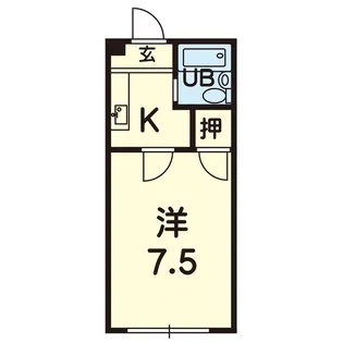 友栄ハイツ【1階】の間取り
