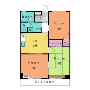 レジデンス御堂山【2階】の間取り