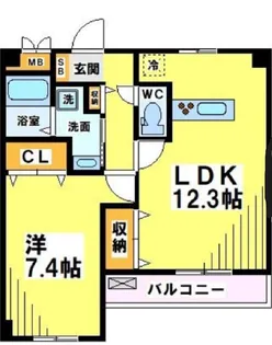 東京都府中市若松町3【マンション】の間取り