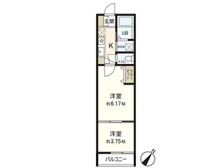 Azul八木山I【1階】の間取り