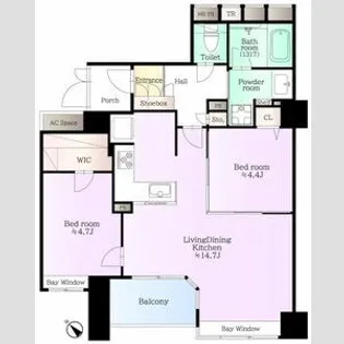 月島シティタワー【12階】の間取り