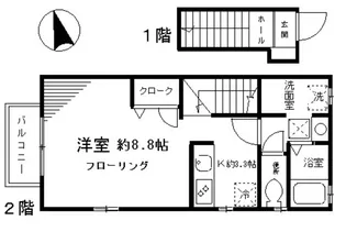 ボヌール旗の台【2階】の間取り