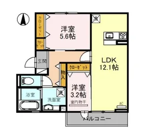 エスポワール老原【2階】の間取り