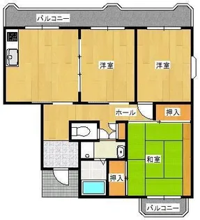 ドエル川村【3階】の間取り
