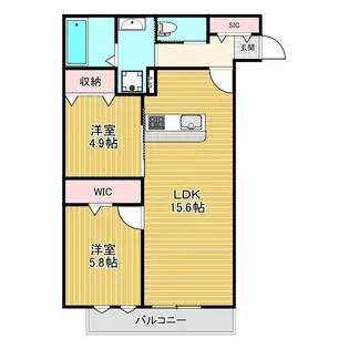 AQUILA須磨海浜公園【3階】の間取り