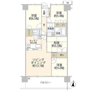 ウェリス南船橋(0005416)【7階】の間取り