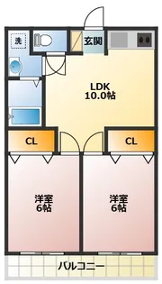 クリフ若木II【2階】の間取り