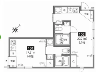 東京都世田谷区南烏山4【アパート】の間取り