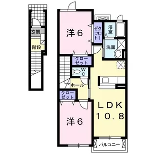 ドミールD【2階】の間取り