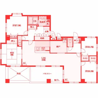 プロシ一ド藤沢鵠沼【8階】の間取り