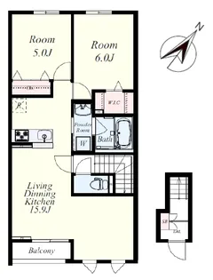 プルニエール博多【2階】の間取り