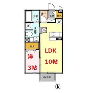 神奈川県小田原市中里【アパート】の間取り