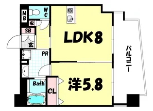 アスヴェルみなと元町OceanFront【1階】の間取り