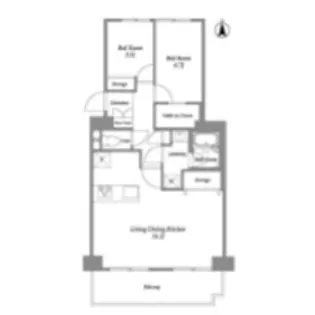 コンフォリア竹ノ塚ウエスト【7階】の間取り