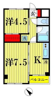 楽陽マンション【2階】の間取り