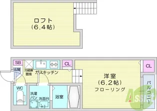 Villa Hermosa国見【1階】の間取り