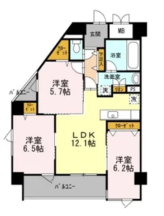 セイクレッド【6階】の間取り