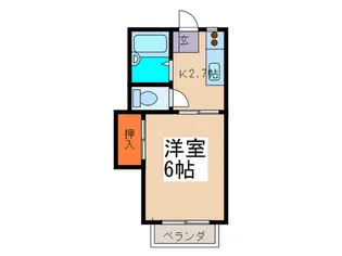 ハイツ天野B【1階】の間取り