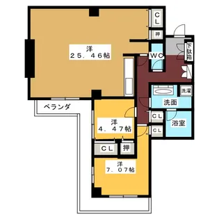 アンビックス志賀ストリートタワー【10階】の間取り