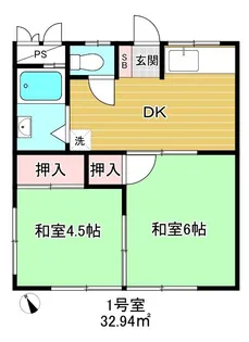 パレーシャル田園【1階】の間取り