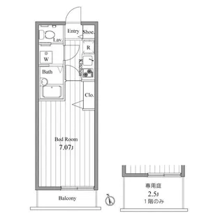 ルームピア船橋【1階】の間取り