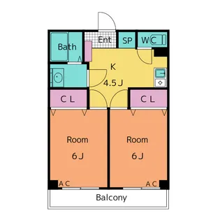 スギウラキャッスル美合【4階】の間取り