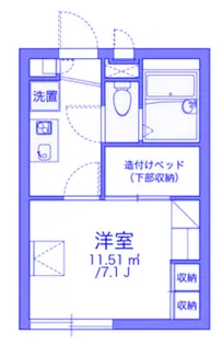 レオパレスサウスブライト【2階】の間取り
