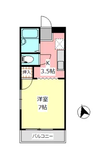 ハイツアルメリア【1階】の間取り
