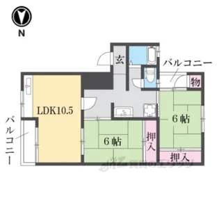 シャルル香里園【4階】の間取り