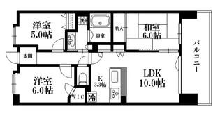 コスモシティ西日暮里【8階】の間取り