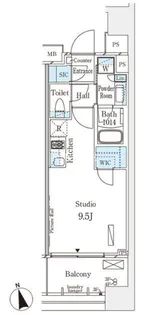 パークナードフィット南青山Vista【9階】の間取り