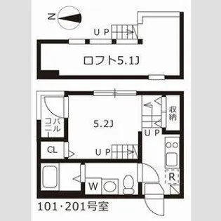 サダルスウド【1階】の間取り