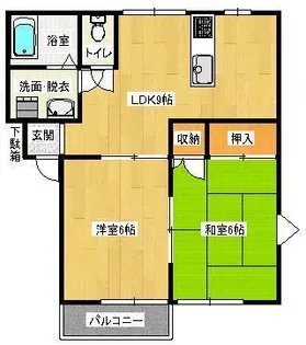 フレッシュタウン欅A棟【2階】の間取り