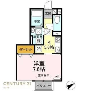 カレッジタウンD棟【2階】の間取り